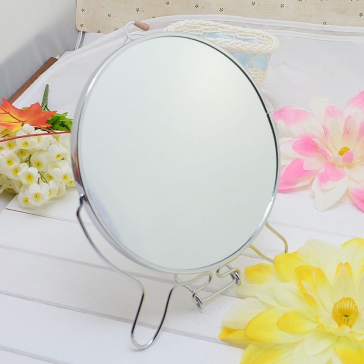 7 铁边镜子大号台式旋转镜子金属化妆镜批发 1:2放大功能-阿里巴巴