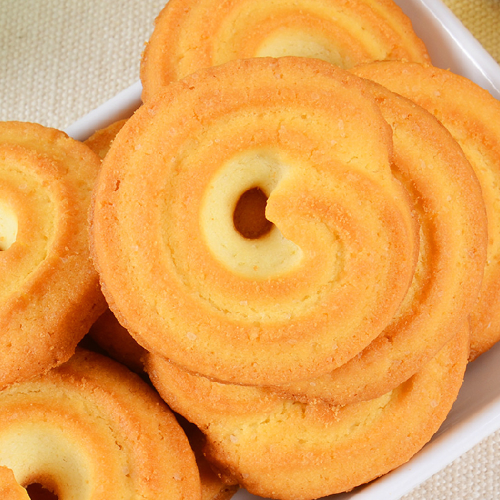 韩国进口食品零食批发海太黄油曲奇饼干大盒302g*12盒/箱