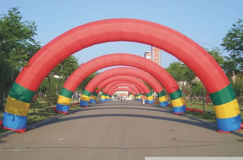 婚庆拱门 充气彩虹门 充气拱门定做开业庆典活动用拱门 全红拱门 - 石