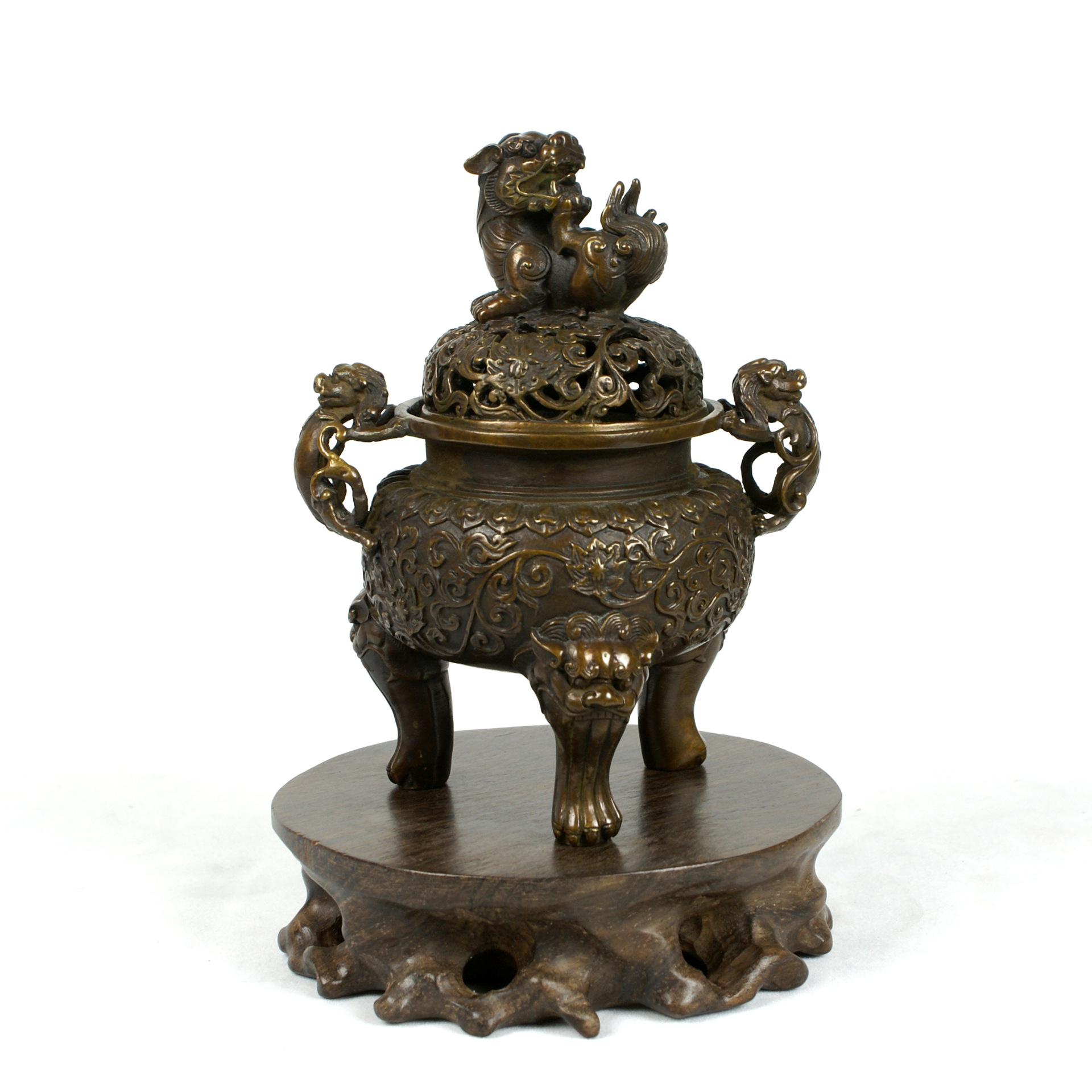 失蜡铸造 仿古铜宣德炉铜器工艺品 铜陵特色工艺品 狮子炉