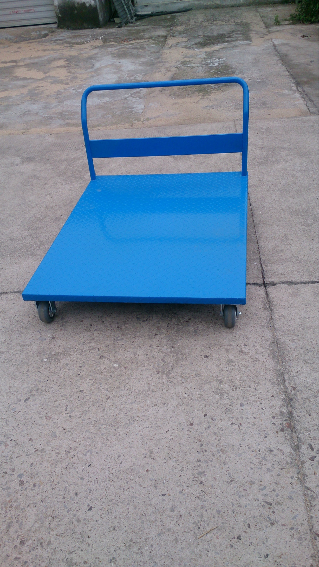 定做物流推车静音小推车两层三层网格铁板手推车拉货小推车厂家