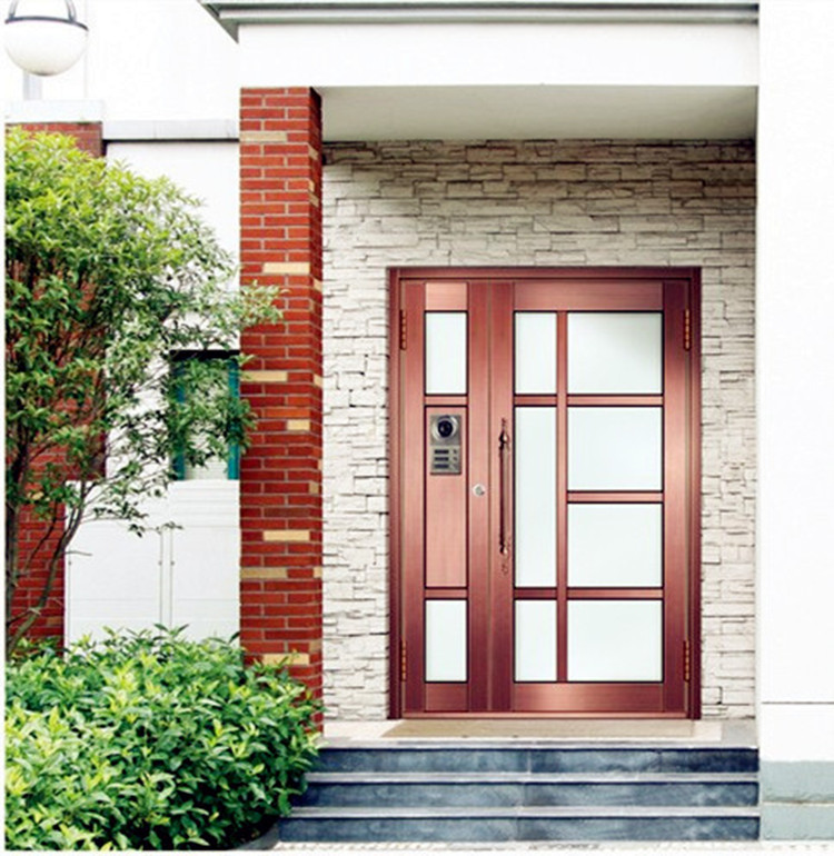 厂家批发价格便宜 款式新颖 铝合金型材楼宇门 防盗防锈保障质量