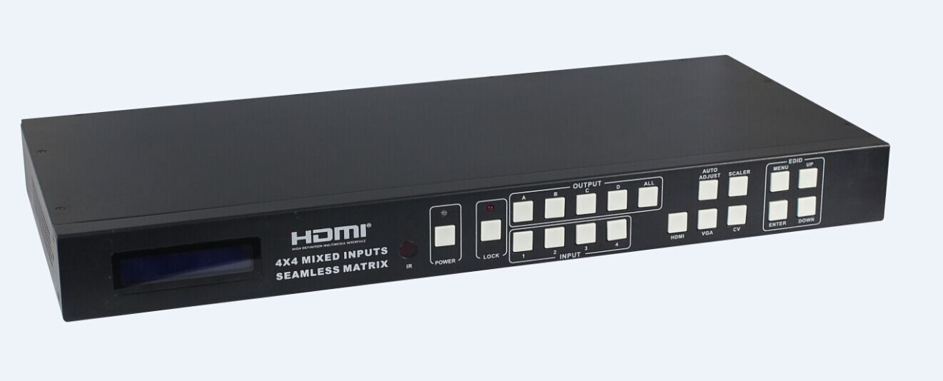 HDMI混合矩阵 AV VGA混合矩阵 画面拼接器 无缝切换矩阵 HDM-944F