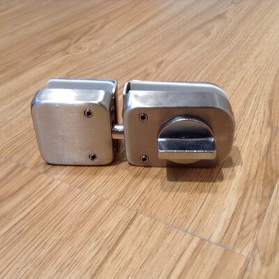 931半圆双门插销锁 旋钮式 玻璃门大门锁