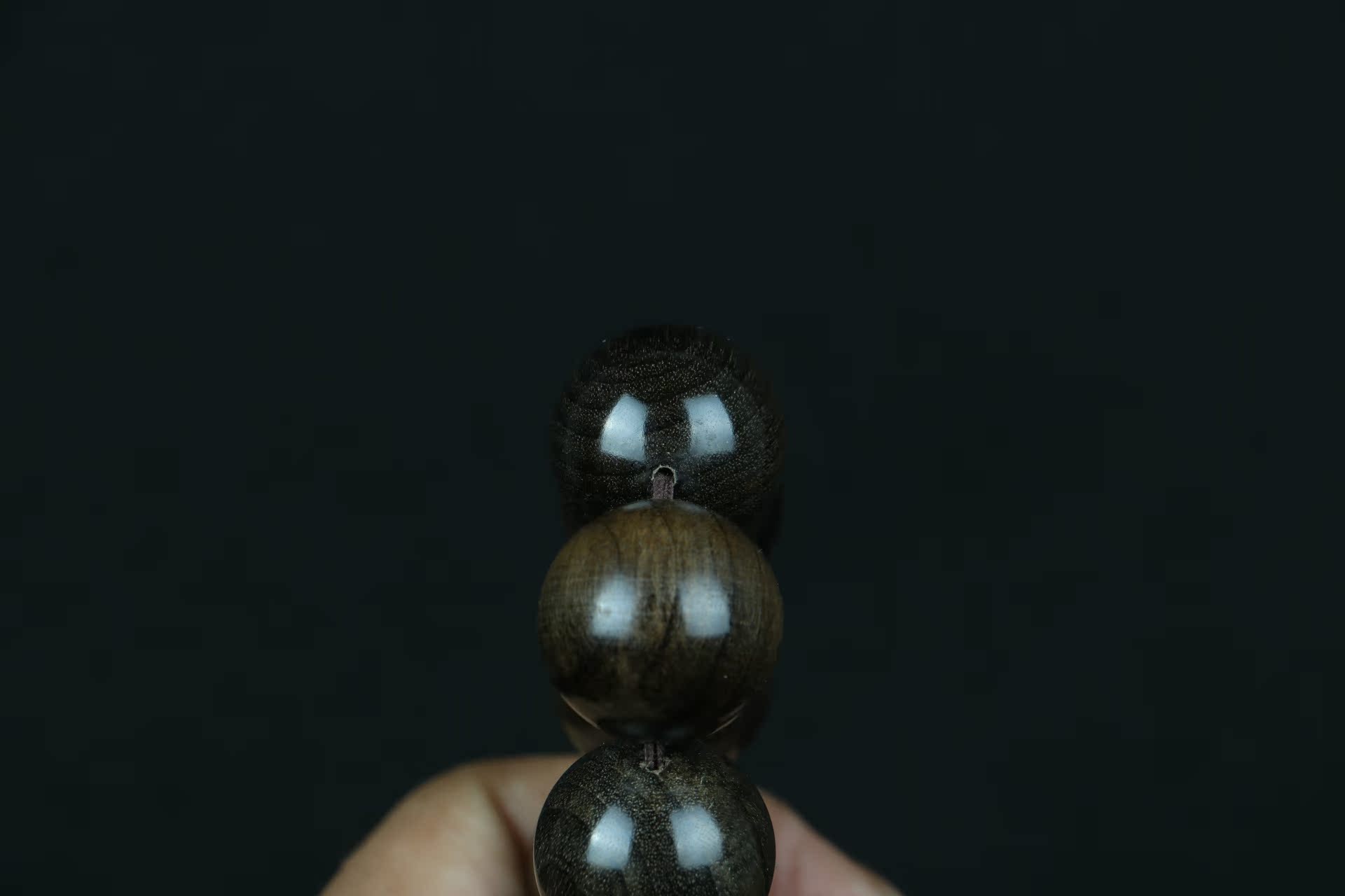 正宗四川乌木 阴沉木佛珠金丝楠手串12颗20mm手