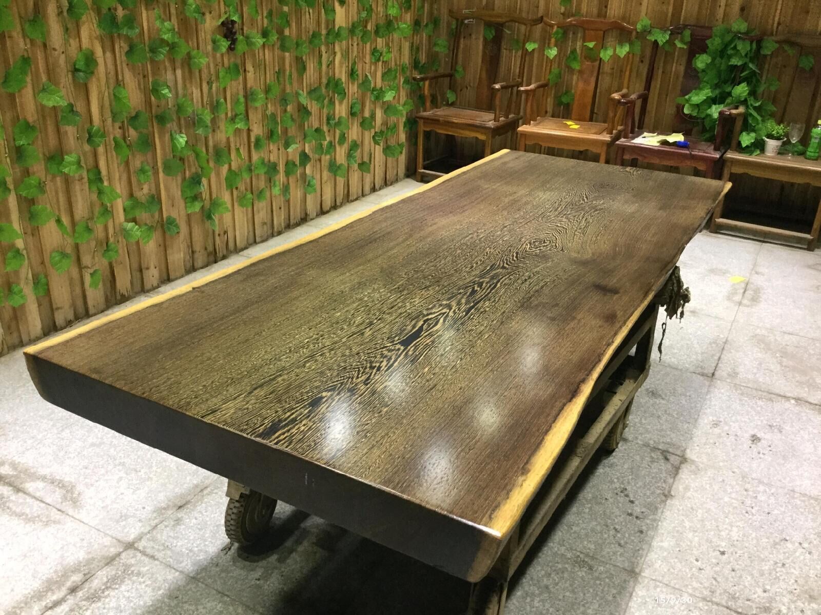 鸡翅木大板 实木原木大板茶桌老板办公桌台书桌简约大班台