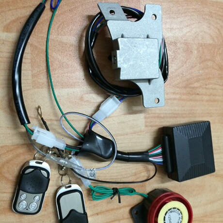 五羊100专用摩托车安全用品动力锁防盗报警器动机锁防盗器