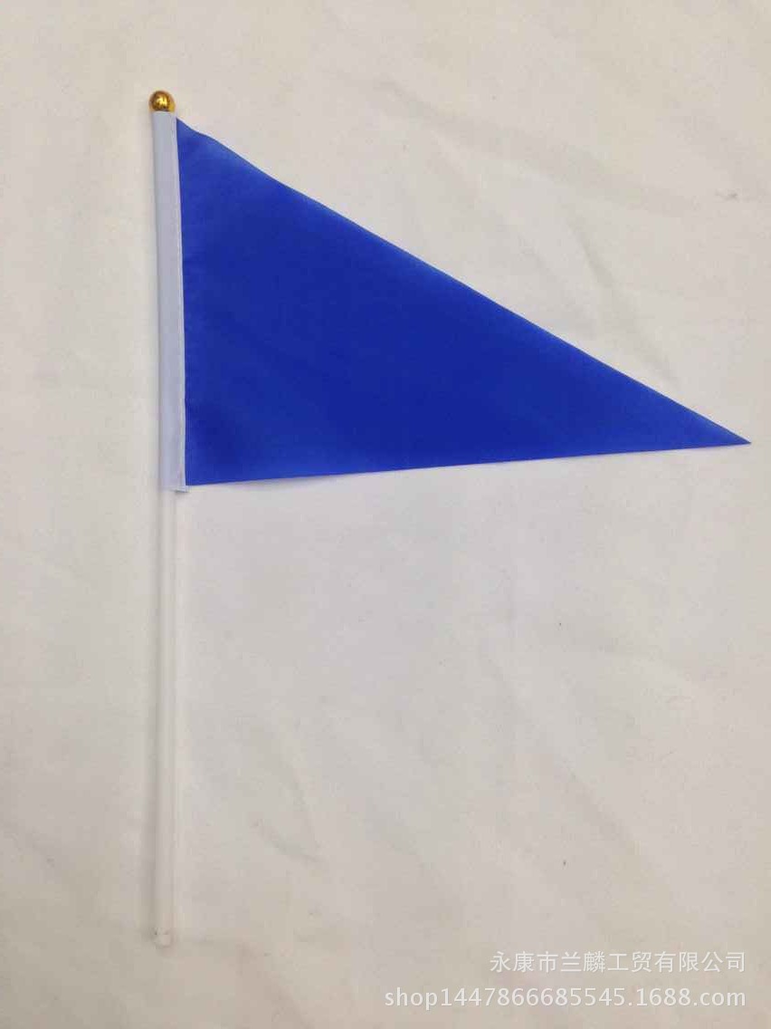 三角小彩旗涤纶布红旗彩旗 创意派对结婚广告旗子手摇指挥旗定制