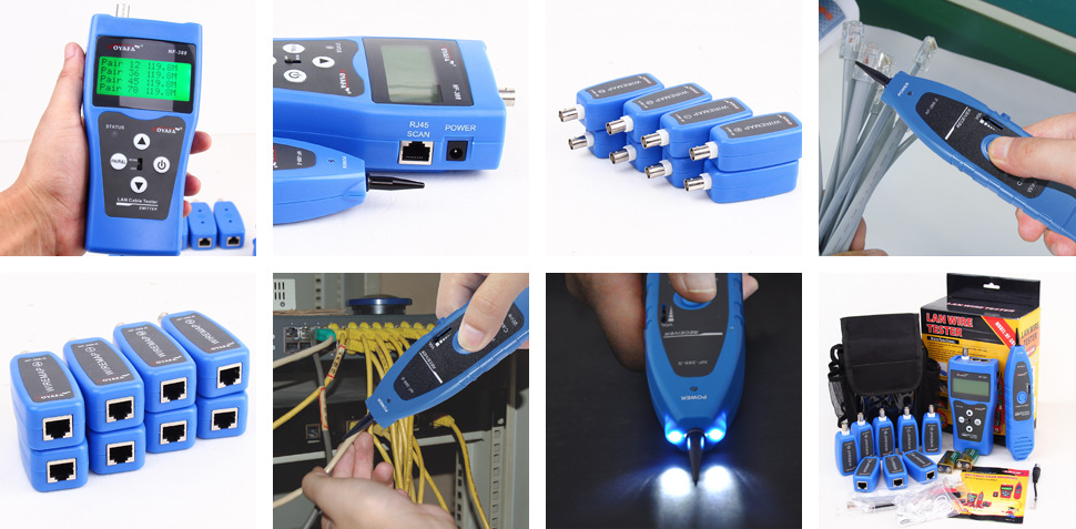 精明鼠寻线仪网线bnc同轴线 线缆长度断点网线测试仪nf-388