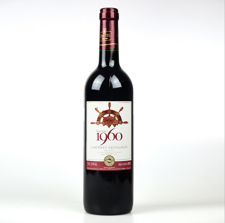 批发法国原瓶进口红酒主舵者1960赤霞珠干红葡