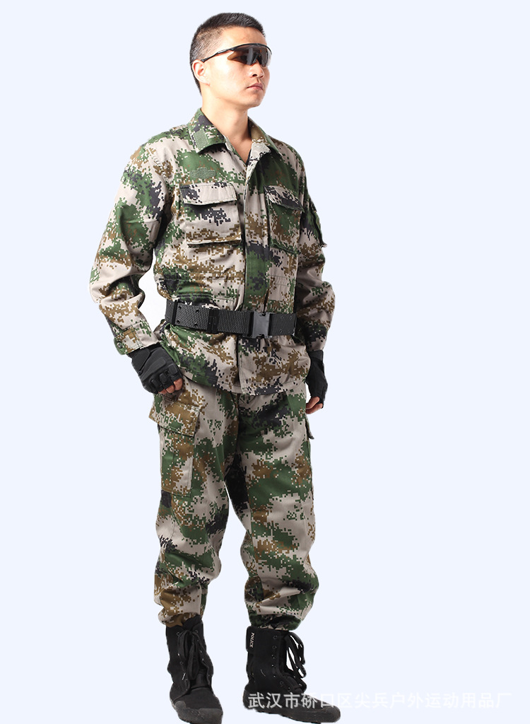 批发07陆夏迷彩服 林地春秋长袖款耐磨迷