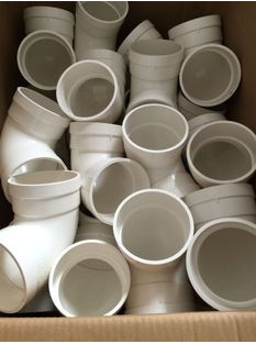 pvc-u排水管接头配件 90°弯头 pvc白色弯头 塑料弯头110 160