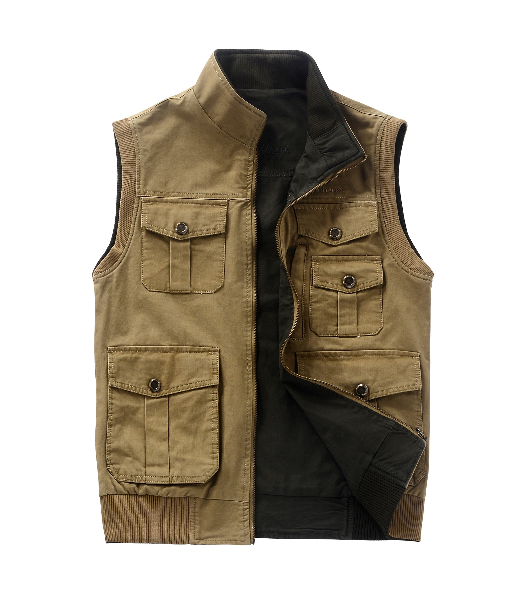 吉普战车男马夹背心 双面穿jeep春秋新款马甲钓鱼摄影正品8527