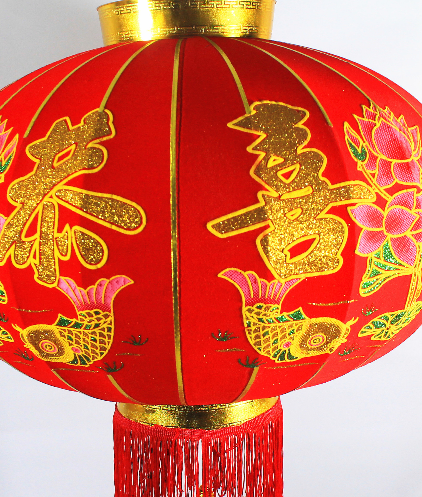 批发大红灯笼/花开富贵恭喜发财灯笼/订做广告灯笼春节/植绒灯笼