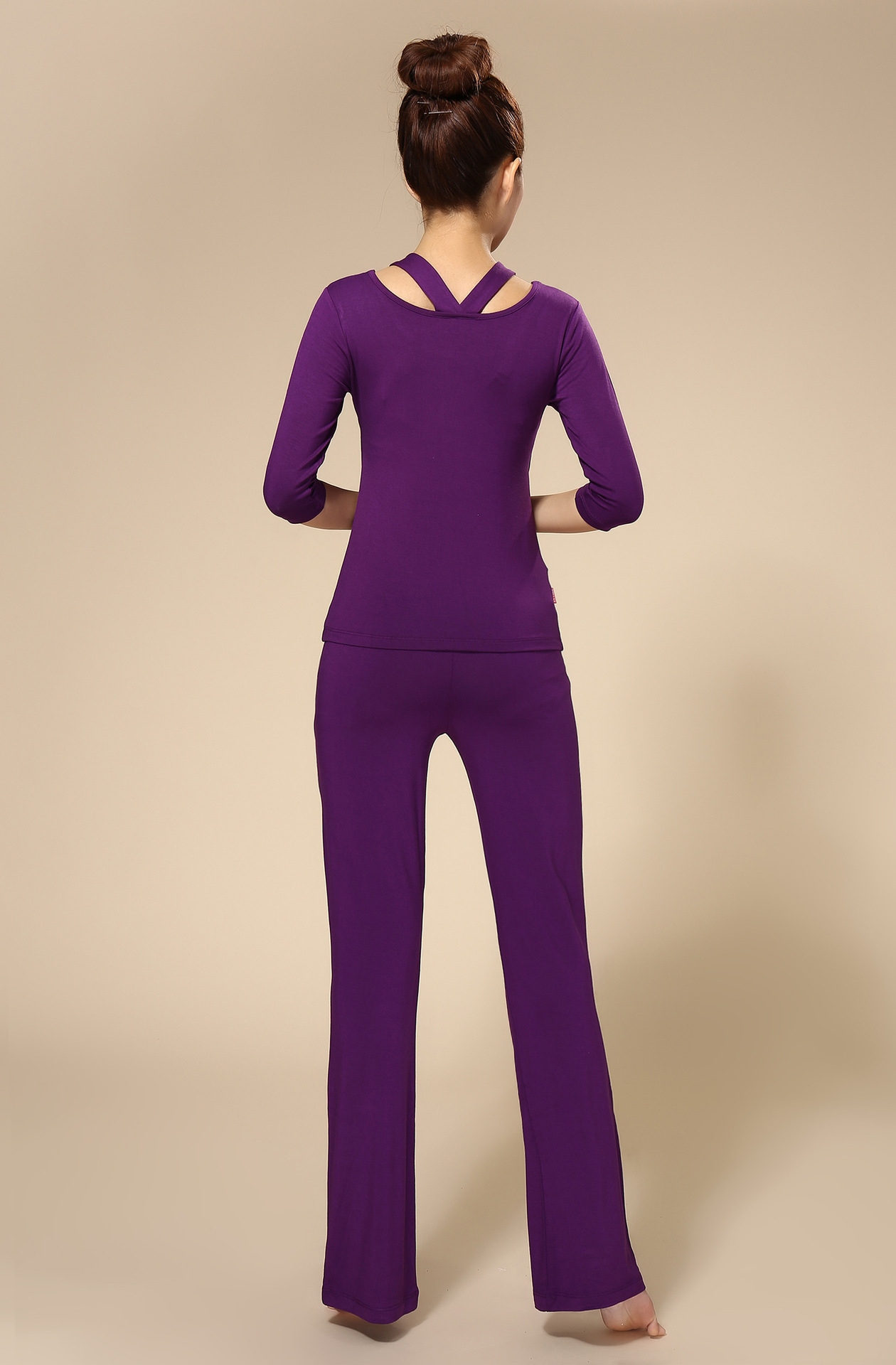 媚瑜儿2015秋冬新款中长袖瑜伽服套装 显瘦瑜珈健身表演服批发