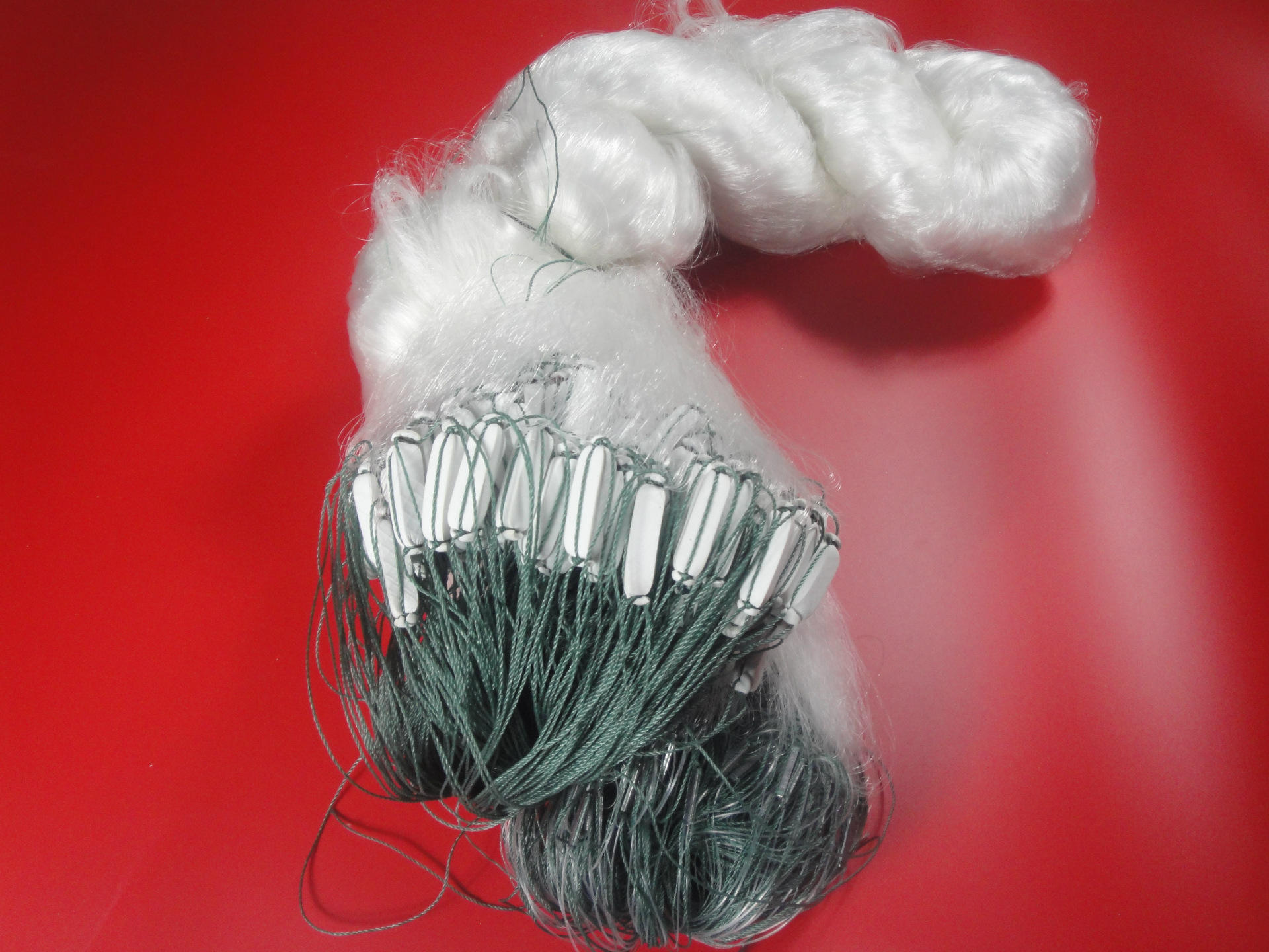 鸿耀渔网批发腰线两个兜渔网6指10米高90米三层渔网自产直销