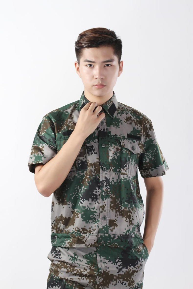 厂家批发数码丛林短袖套装 学生军训短袖迷彩服套装 夏季迷彩服