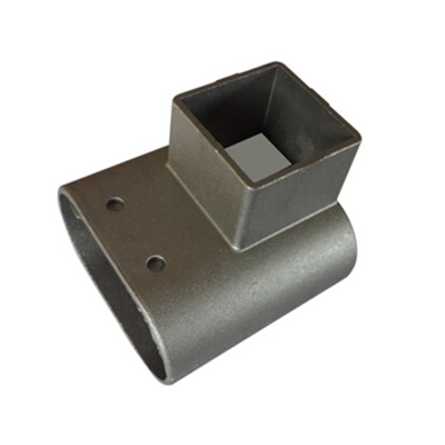 鑫诚五金锌钢护栏配件30*60腰圆边二通阳台护栏配件