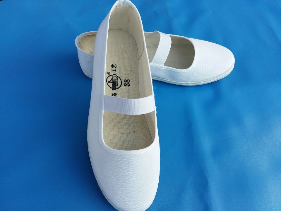 厂家直销鲁航体操鞋 学生白舞蹈 白色练功白球鞋 白事用鞋孝鞋