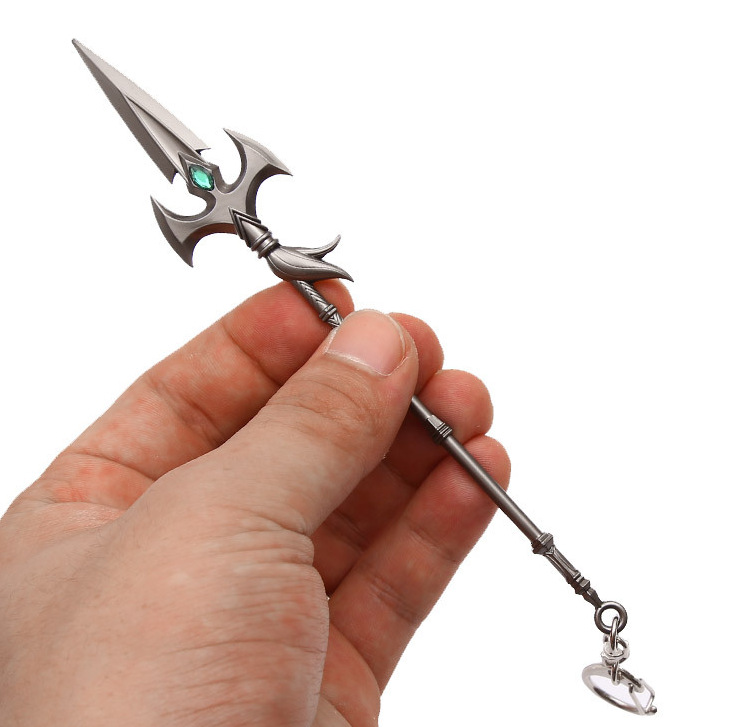 英雄联盟武器剑鲨狂魔德莱文飞斧蛮王刀赵信模型刀剑玩具合金兵器