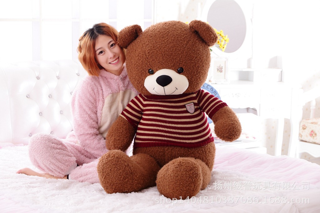厂家直供:晶莹剔透泰迪熊超舒适大抱枕可爱小熊公仔生日创意
