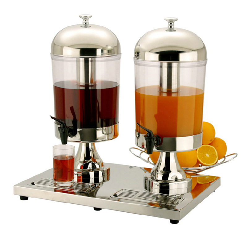 厂家直销双头果汁鼎高级酒店ktv商用自助餐不锈钢牛奶饮料机