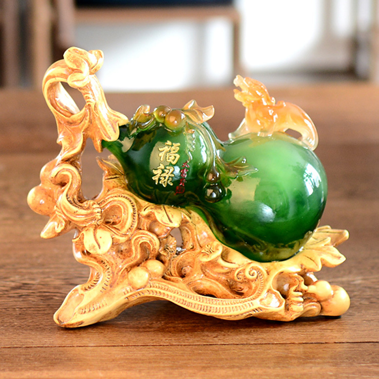 新款 招财貔貅葫芦摆件 福禄树脂工艺品 创意树脂摆件开业礼品