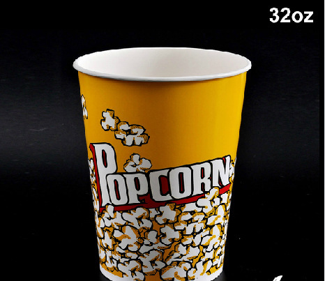 厂家直销32盎司爆米花桶 圆形球形爆米花纸桶 圆形纸罐纸杯 批发