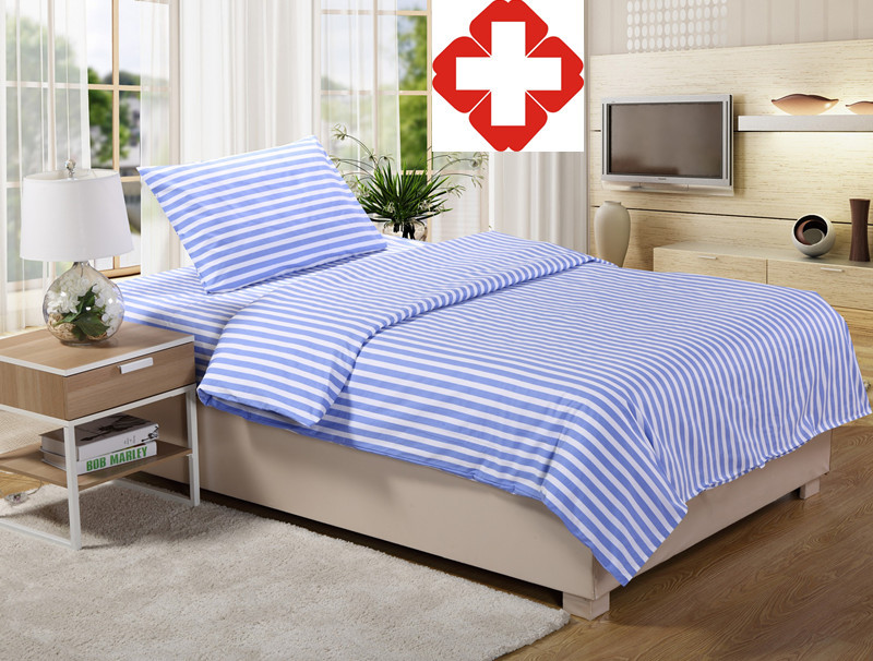 医院卫生室床单被罩 涤棉加厚病房床上用品 诊所床品被套厂家直供