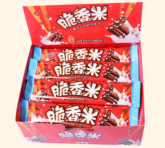 玛氏 脆香米 盒装 牛奶巧克力/奶白24g*24块/盒 新日期 576克