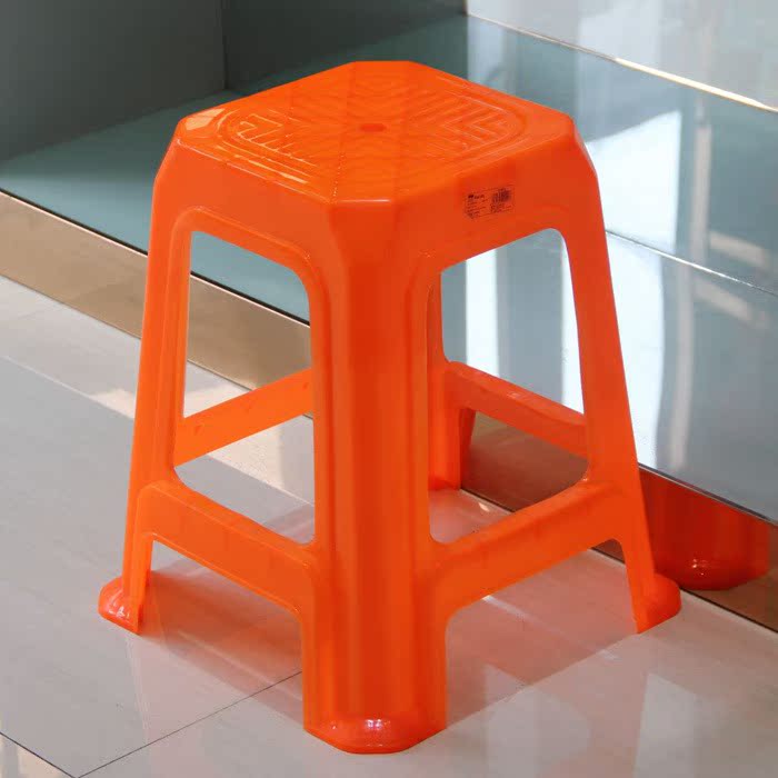 厂家直销 婚庆结婚红色塑料凳子批发 加厚成人 家用排档演讲开会