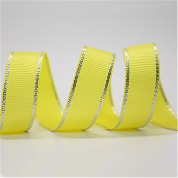 环鼎织带 高档 21色 罗纹银边带 鲜花店花束高级丝带 厂家批发