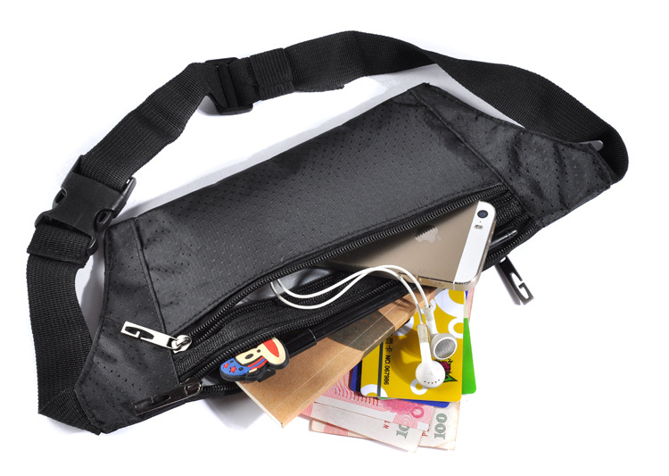 厂家直销 男女贴身防盗腰包隐形钱包防水户外运动