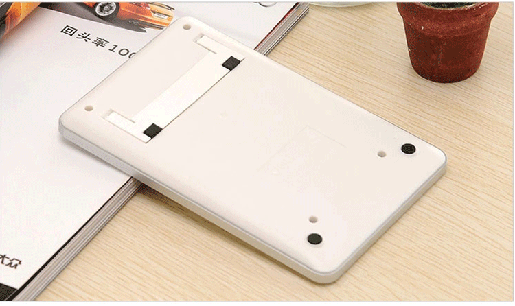 得力1548a 彩色太阳能计算 商务办公超薄学生计算机