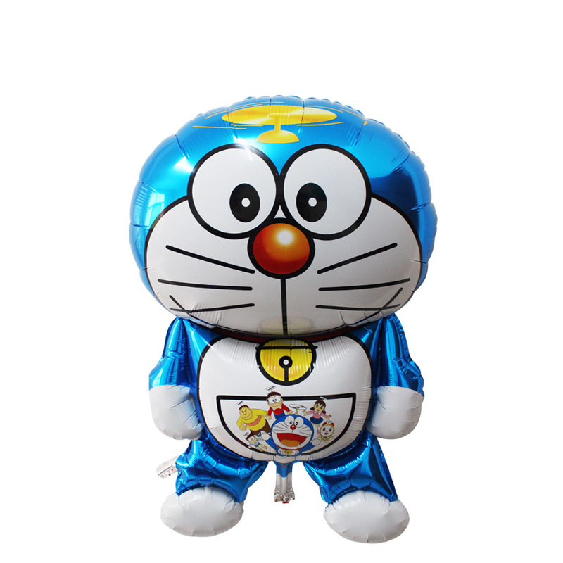 大号中号站立卡通叮当猫哆啦a梦布置铝膜气球宝宝生日气氛装饰