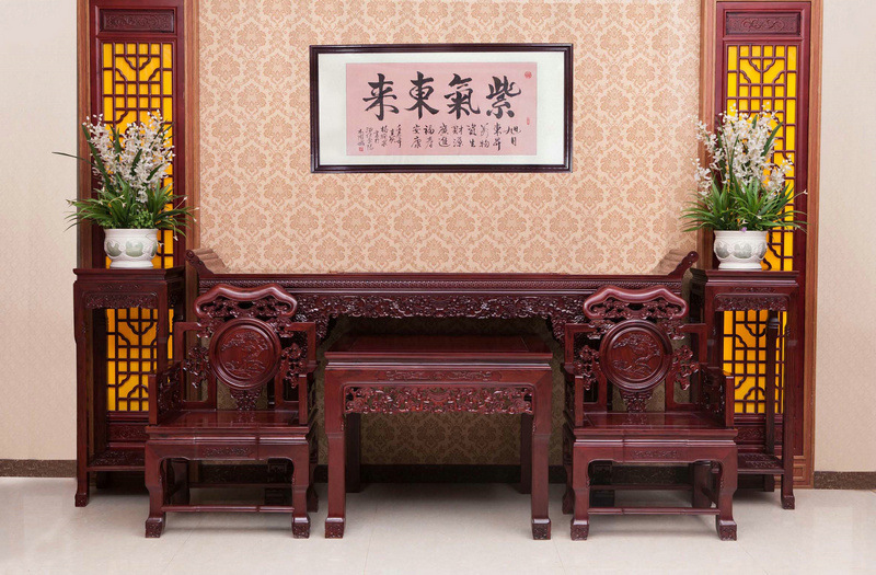 厂家批发优质红木家具 khf083灵芝中