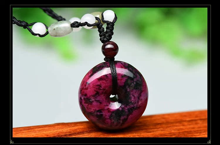 产地货源 翡翠玉石吊坠 纯天然正品桃花玉平安扣玉坠 一件代发