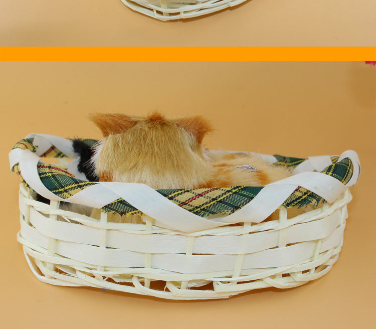 仿真猫咪裘皮动物皮毛动物工艺品仿真仿生工艺品仿真猫会叫仿真猫