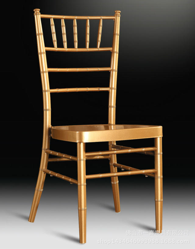 广东椅子厂家 欧式美式餐厅椅子 金属竹节椅餐椅婚庆户外会场椅子