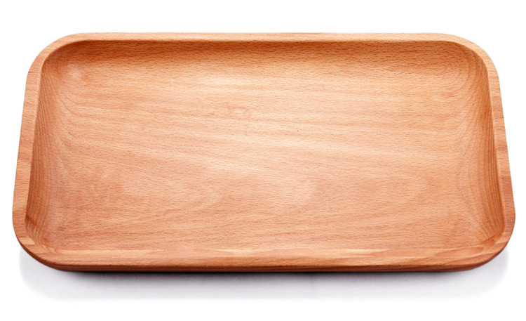 睿森榉木托盘 日式盘子 木碟子 木质餐盘 天然木纹点心盘 .