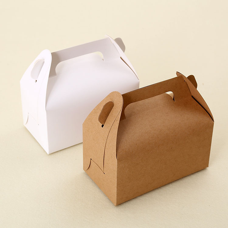 中号手提式西点盒烘焙包装慕斯蛋挞盒手工牛轧糖食品打包盒定制