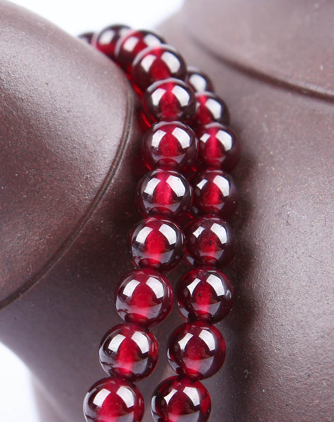 正品天然巴西酒红石榴石手链 男女款 招财 转运 美容养颜 调气血