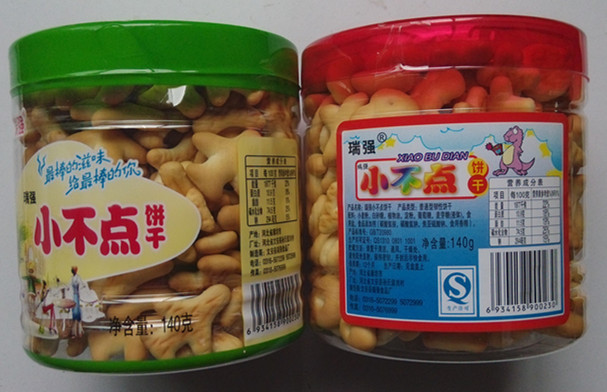瑞强 小不点 140g桶装饼干 随机发货 字母,星星,鱼形/手指