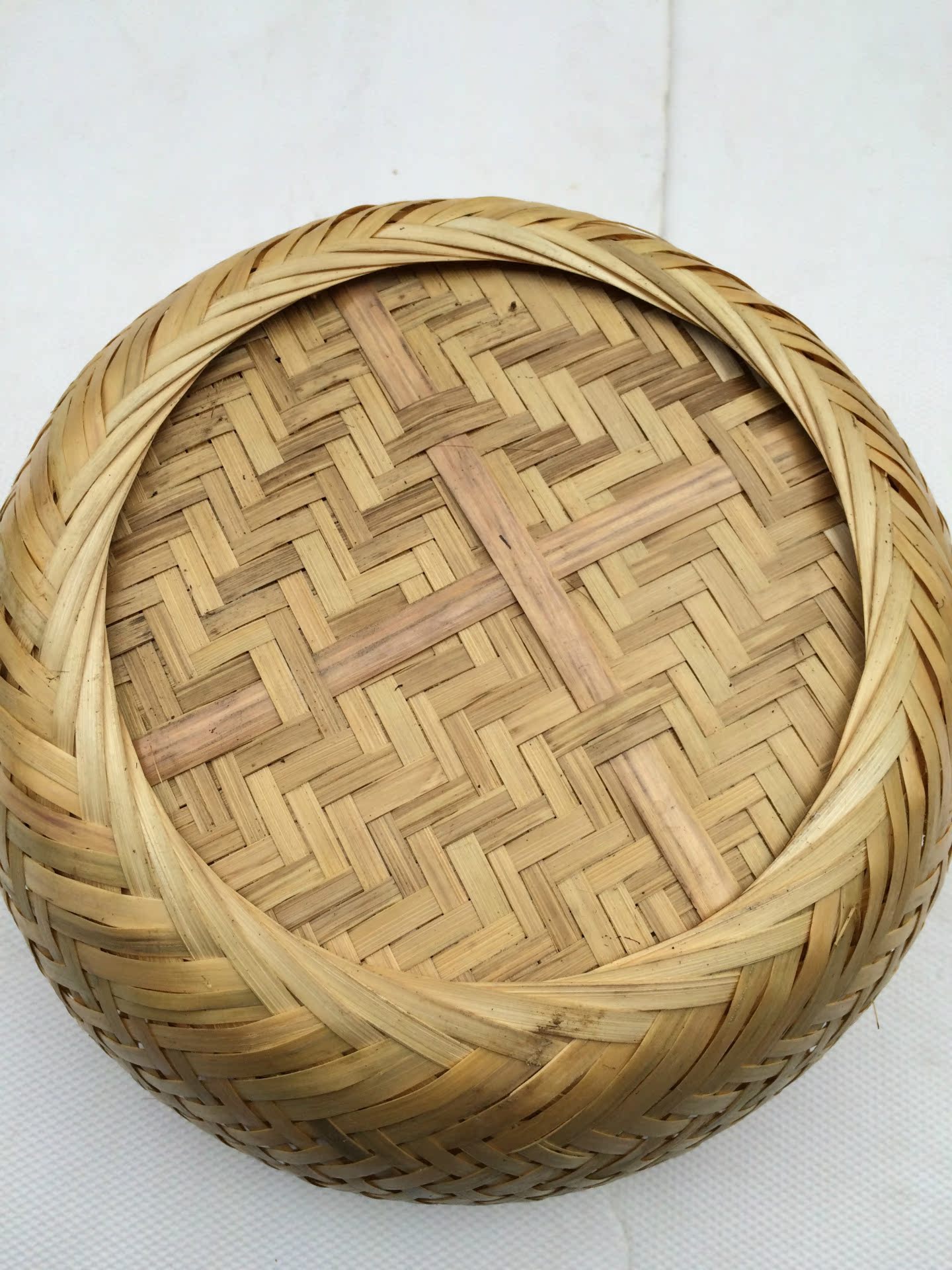 精致纯手工艺品双层竹编镂空鸟巢篓子 水果篮 收纳篮子