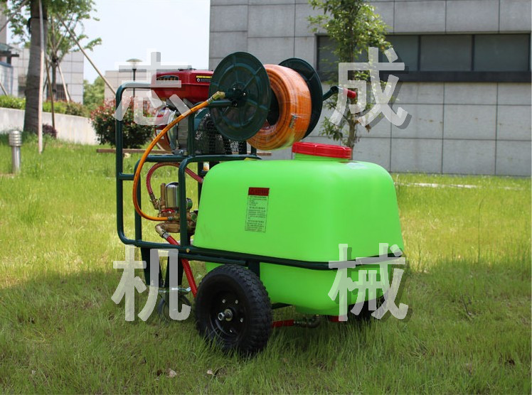 新款手推式打药机 养殖场高压喷雾消毒车 志成生产农用打药设备