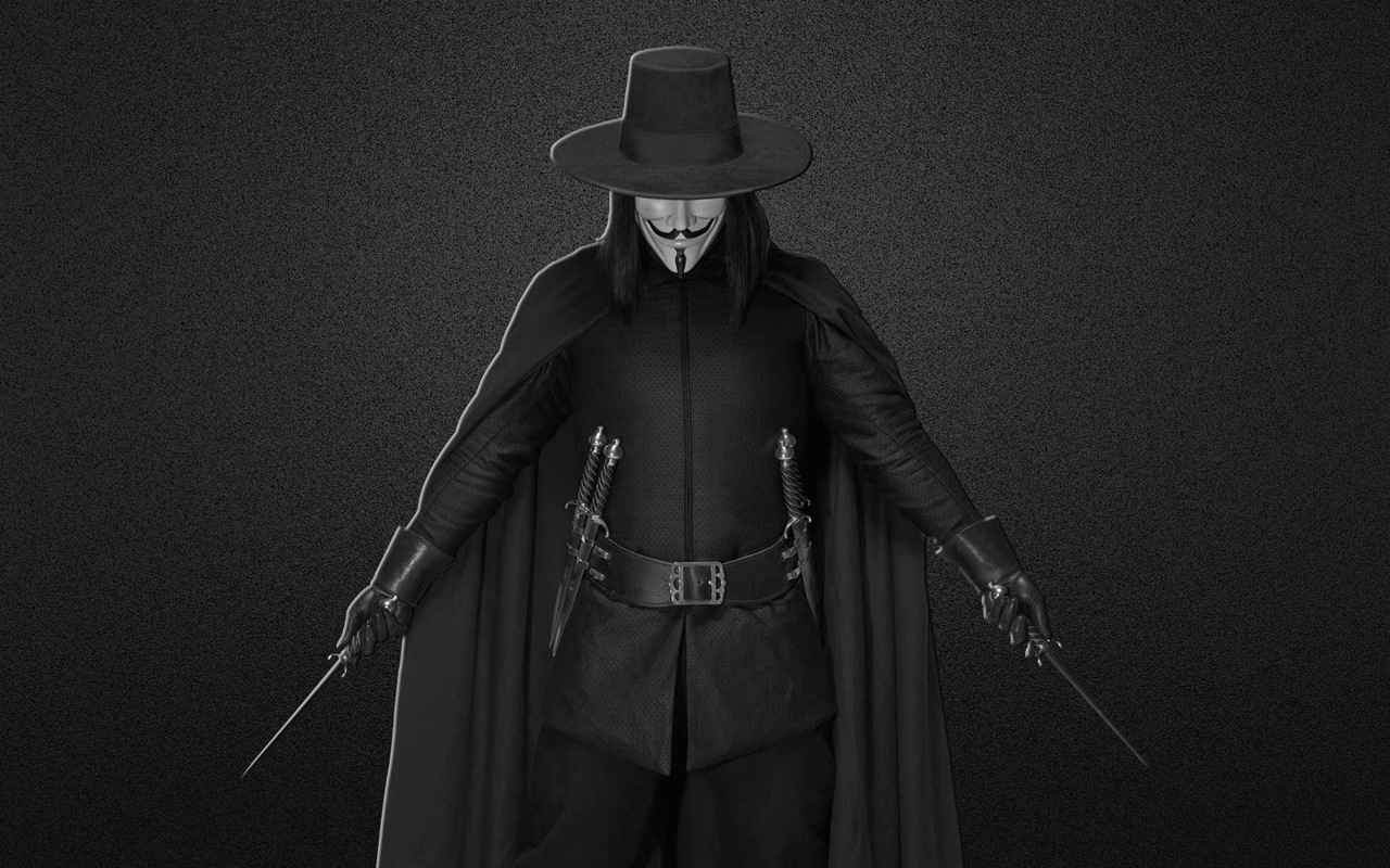 beier欧美影视风格饰品批发 v字仇杀队小丑面具钛钢男士戒指指环