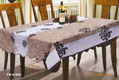 pvc锁边波浪台布