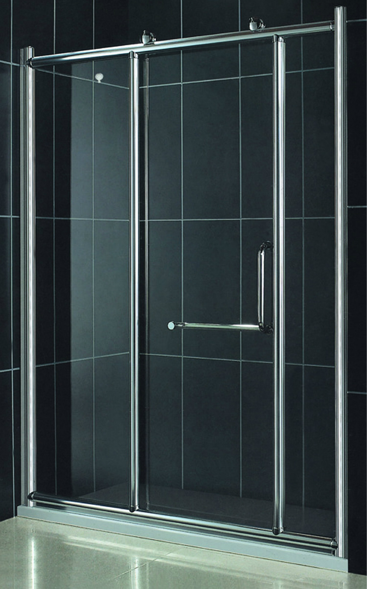 卫浴厂家直销卫生间淋浴玻璃隔断 铝合金一字型淋浴门pa02