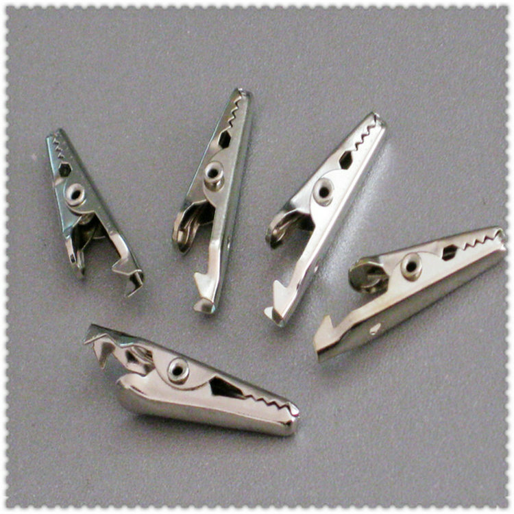 35mm电镀镍色鳄鱼夹子 测试夹电瓶夹鳄鱼夹 尖头夹大a夹-阿里巴巴