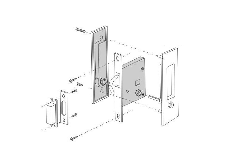 木门房门锁 移门锁青古 移门配件 锌合金推拉门锁厂家批发移门锁